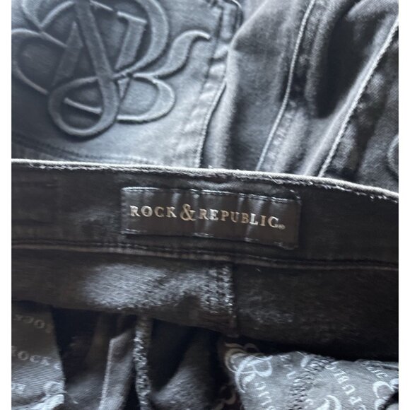 Vintage Rock & Republic Denim Rx Fever Pull-On Skinny Jeans Women’s Sz 8 Black - Picture 10 of 16